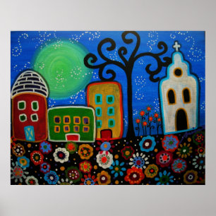 MEXICANSKA TOWNAFFISCHER POSTER
