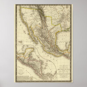 Mexicanska United States, Central America Poster