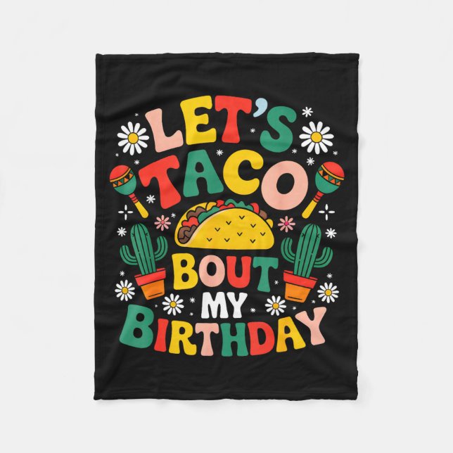 Mexicanskt Femte Maj-firande Låter Taco Handla Om  Fleecefilt (Framsidan)