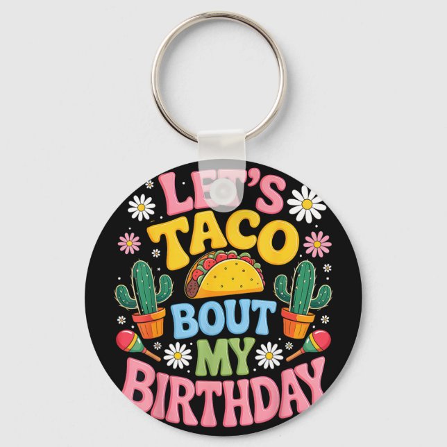 Mexicanskt fiesta cinco de mayo let's taco bout nyckelring (Framsida)