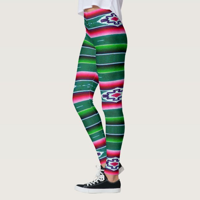 Mexicanskt Sarape mönster Leggings (Vänster)