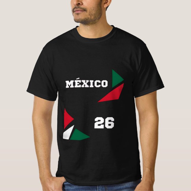 Mexico 26 Heritage Soccer Tee - Svart Grafisk Tröj (Framsida)