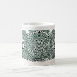 Mexico 5 Pesossedel, Aztec kalender Kaffemugg