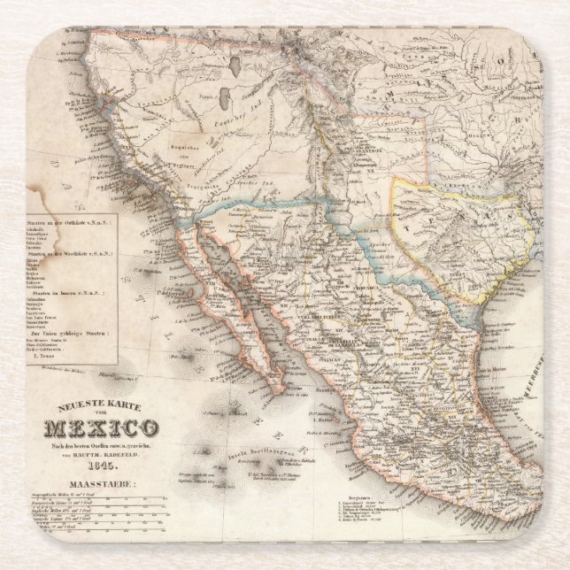 Mexico 8 underlägg papper kvadrat (Framsidan)
