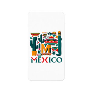MEXICO ADRESSETIKETT