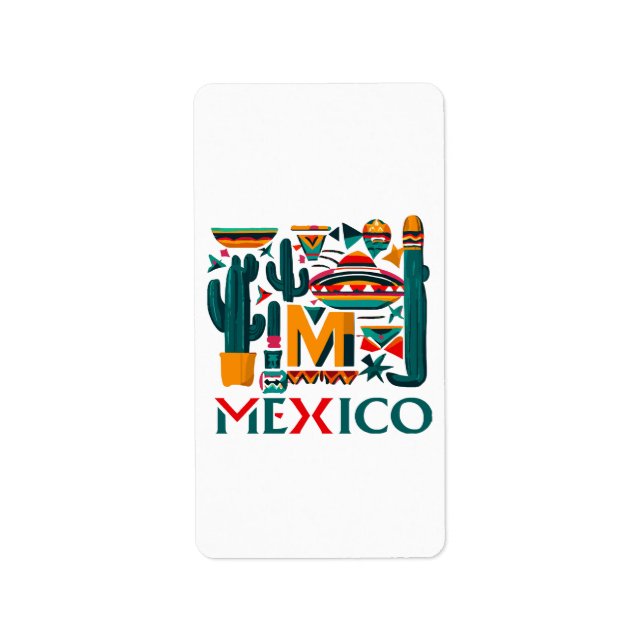 MEXICO ADRESSETIKETT (Framsidan)