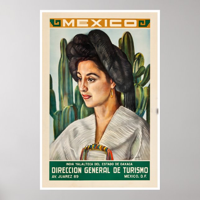 Mexico Art Mexican Print Travel Poster (XR2480)a (Framsidan)