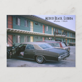 Mexico Beach, Florida 1969 Retro Motel Postcard Vykort