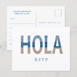 Mexico Beach Wedding Hola Photo OSA Inbjudan Vykort