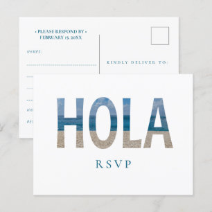 Mexico Beach Wedding Hola Photo OSA Inbjudan Vykort