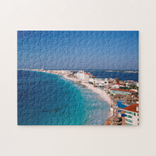 Mexico Cancun, antenn beskådar av hotell Pussel