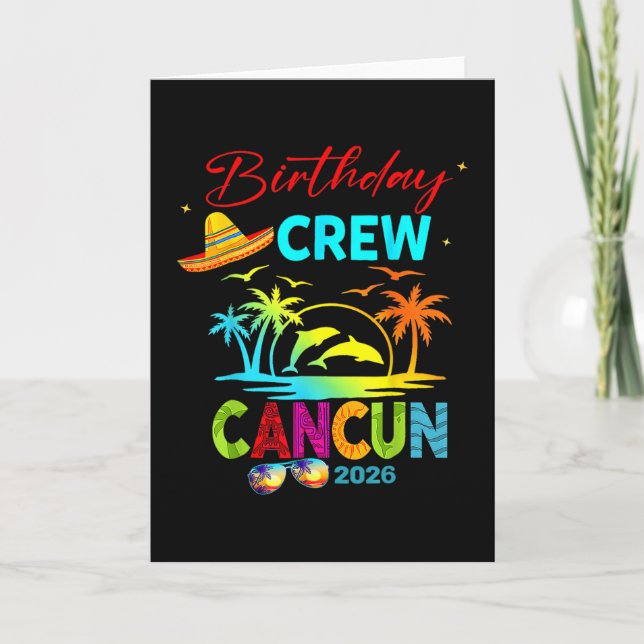 Mexico Cancun Birthday Boy Trip Vacation 2026 Matc Kort (Framsida)