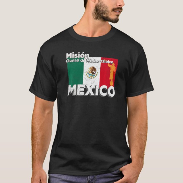Mexico CDMX Chalco LDS Mission Missionary Premium T Shirt (Framsida)