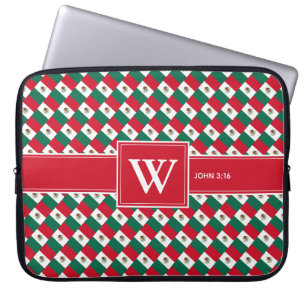 MEXICO Christian Scripture Monogram bärbar dator r Laptop Fodral