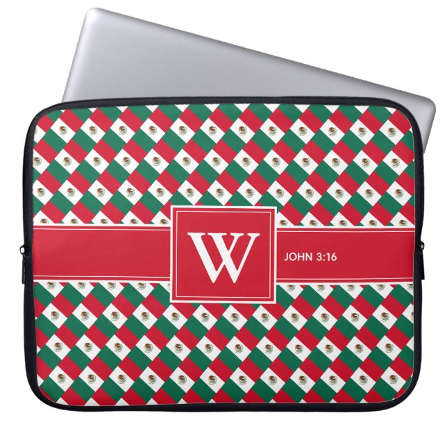 MEXICO Christian Scripture Monogram bärbar dator r Laptop Fodral (Framsidan)