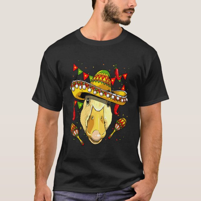 Mexico Cinco de Mayo Duck Sombrero Mexican Party D T Shirt (Framsida)