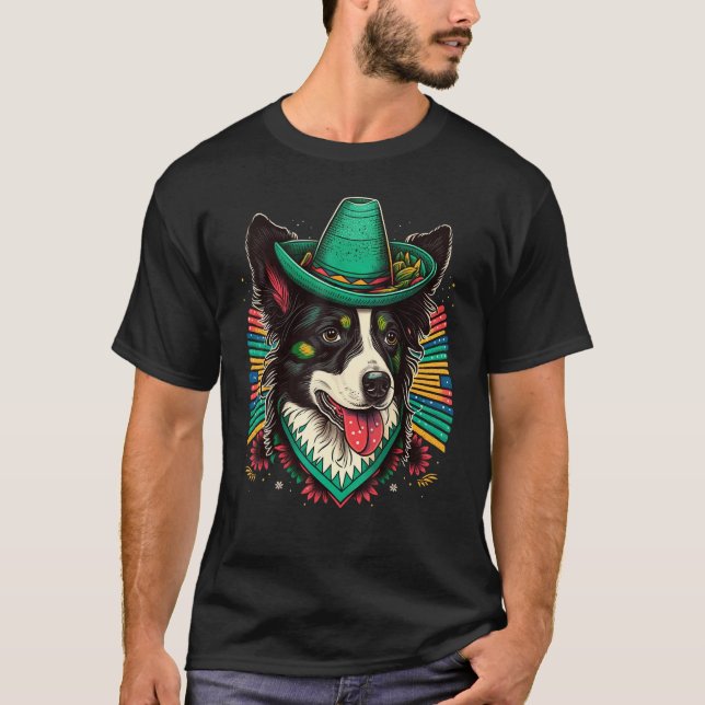 Mexico Cinco de Mayo Sombrero Mexican Border Colli T Shirt (Framsida)