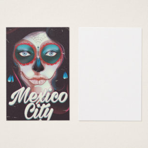 Mexico City Día de Muertos-resemapposters Visitkort