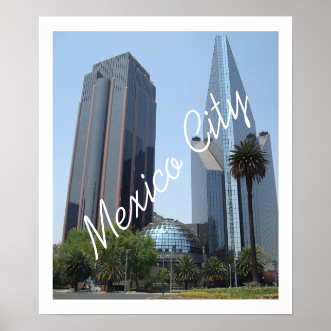 Mexico City Financial District Architecture Poster (Framsidan)