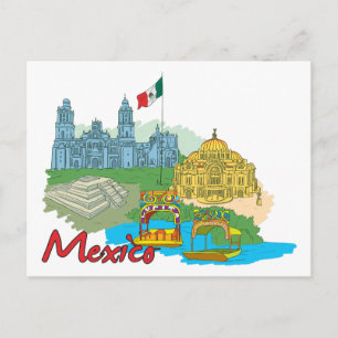 Mexico City, Mexico Berömd City Vykort