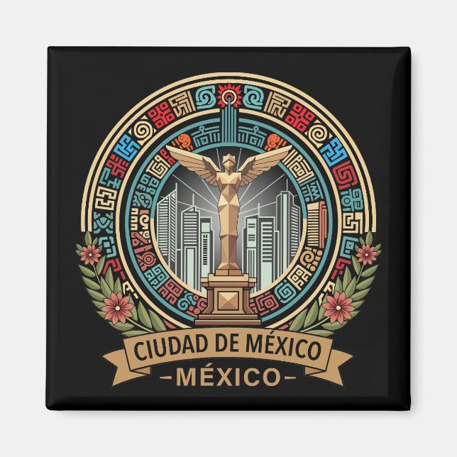 Mexico City Mexiko Centralamerika Magnet (Framsidan)