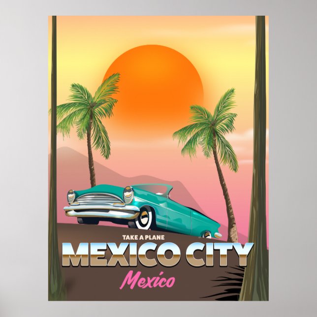 Mexico City, Mexiko helgdag poster (Framsidan)