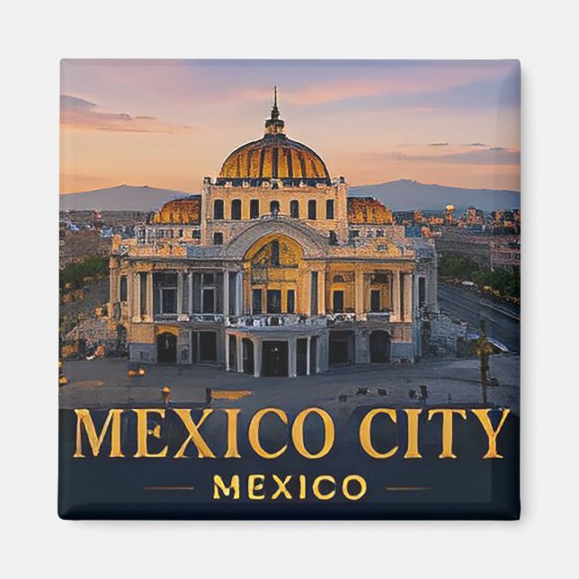 ✈️ Mexico City Resa Present 🌵 Magnet (Framsidan)