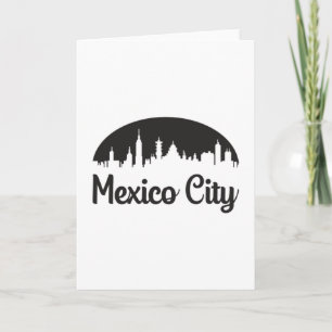Mexico City stadsbild Siluett Resa Roligt Presenti Kort