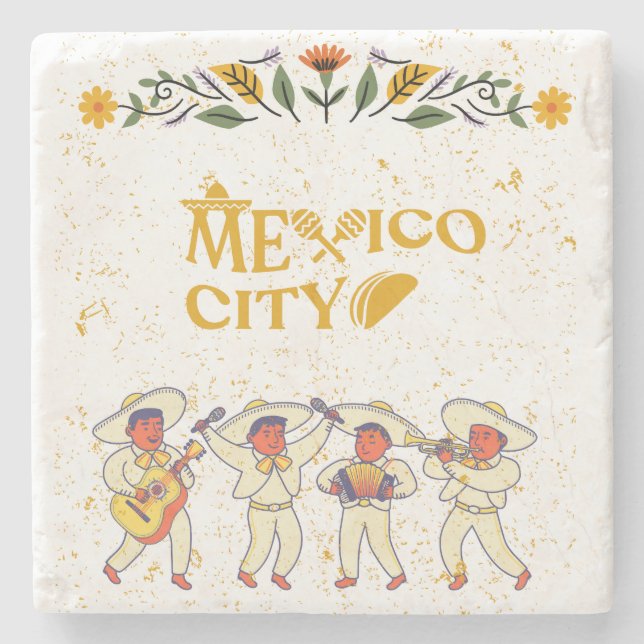 Mexico City stone coaster Stenunderlägg (Framsidan)