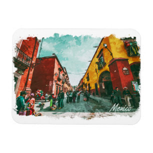 Mexico City View CDMX Retro Vintage resor Magnet