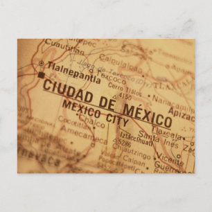 MEXICO CITY Vintage Karta Vykort