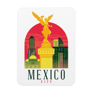 Mexico City Vintage resor Photo Magnet