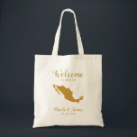 Mexico Destination Wedding Welcome Bag Tygkasse<br><div class="desc">Bröllop helg hälsar med tillfredsställelse en presentpåse för gäster från byn till bröllop,  med en bild av Mexiko,  med hjärta som du kan ha ställe på exakt plats. Fyll i toa med dina favoritgodis.</div>
