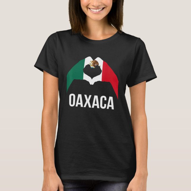 Mexico Flag Love Oaxaca Mexico Vacation T Shirt (Framsida)