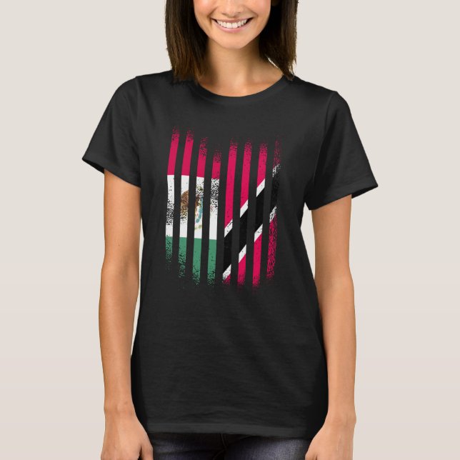 Mexico Flag Trinidad&Tobago Grown Country Flags St T Shirt (Framsida)