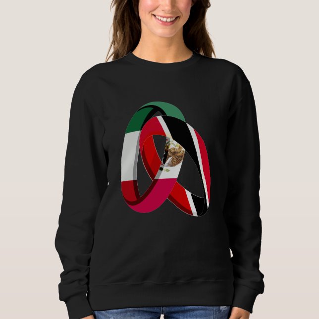 Mexico Flag Trinidad&Tobago Grown Ring Marriage We T Shirt (Framsida)