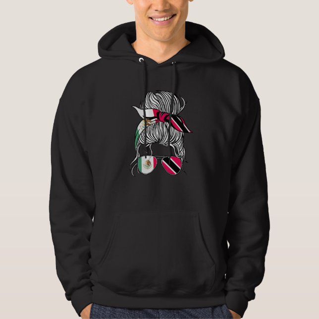 Mexico Flag Trinidad&Tobago Grown Women Girl Count Hoodie (Framsida)