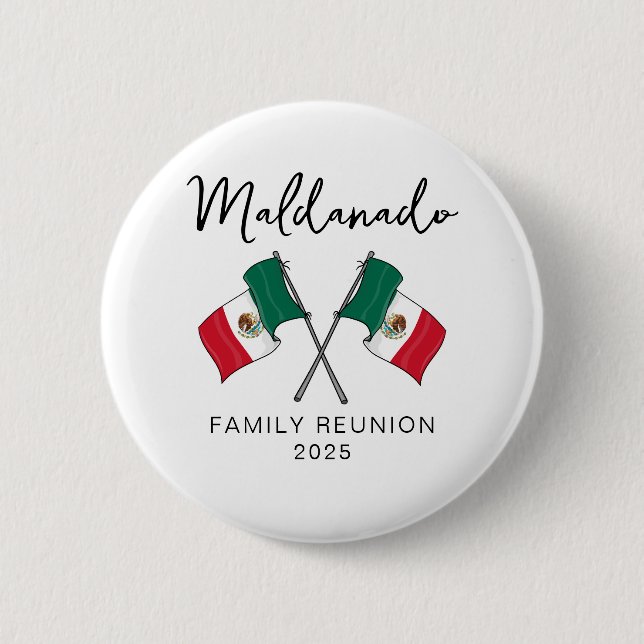 Mexico Flagga Family Reunion Knapp (Framsida)