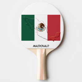 MEXICO FLAGGA & KARTA Personlig Pingisracket