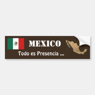 Mexico flagga + Kartabildekal Bildekal