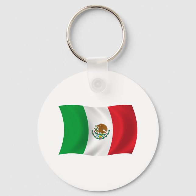 Mexico Flagga Keychain Nyckelring (Framsida)