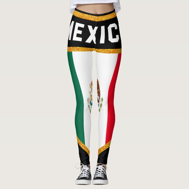 Mexico flagga leggings (Framsida)
