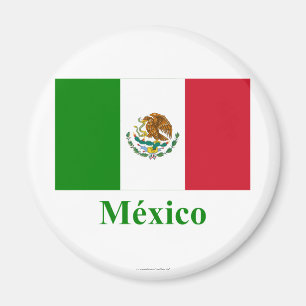 Mexico flagga med namn i spanjor magnet