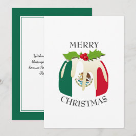 MEXICO FLAGGA | Pudding av festplommon | Jul Julkort