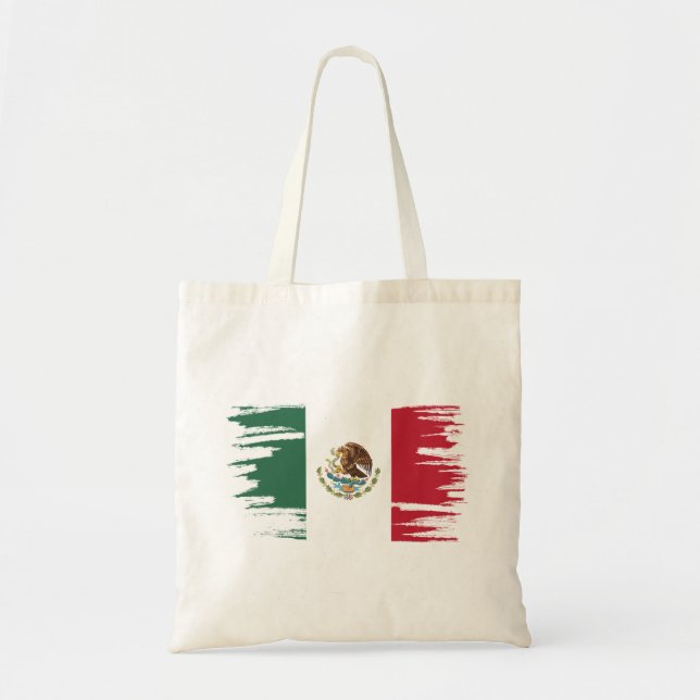 Mexico Flagga Push Art Tygkasse (Framsidan)