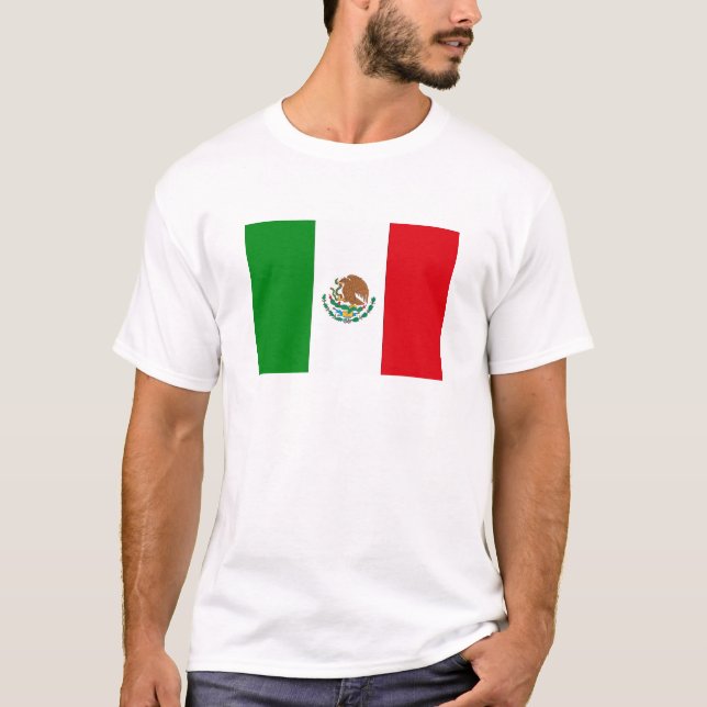 Mexico flagga t-shirt (Framsida)