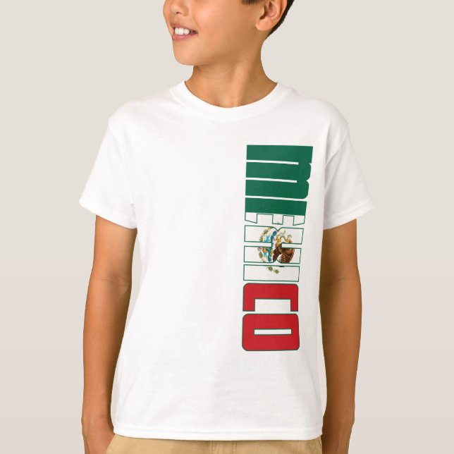 Mexico flagga t-shirt (Framsida)