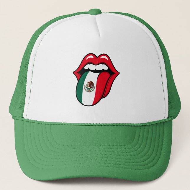 Mexico Flagga Tunga Hatt – Rolig VM 2026 Fan  Keps (Framsida)
