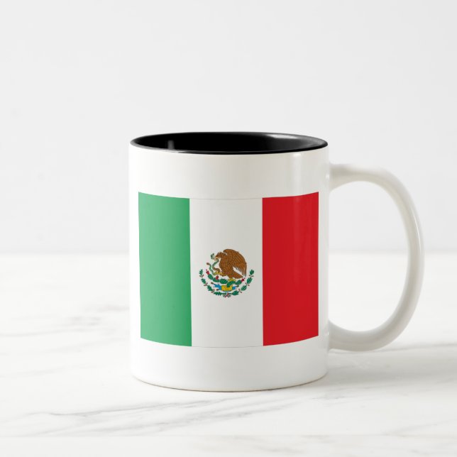 Mexico flagga Två-Tonad mugg (Höger)