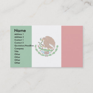 Mexico flagga visitkort